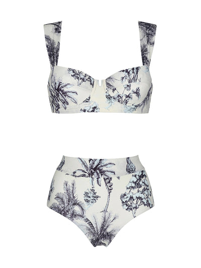 Aguaclara: Bustier Grasse Bleue 64-High Rise Grasse Bleue 19 Bikini (GRASSE-64-GRASSE-19)