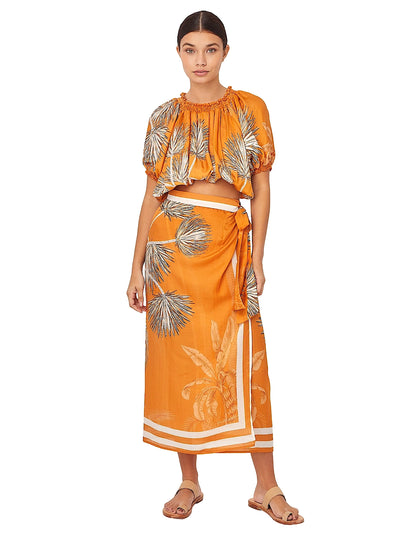 Aguaclara: Orange 410 Crop Top (ORANGE-410)