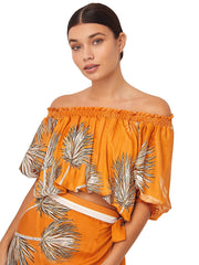Aguaclara: Orange 410 Crop Top (ORANGE-410)