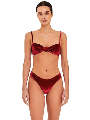 Aguaclara: Rouge-V-90 Bandeau-Rouge-V-23 High Leg Bikini (ROUGE-V-90-ROUGE-V-23)