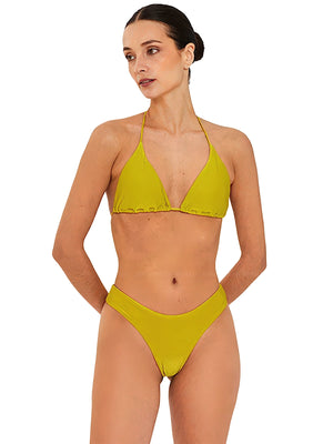 Aguaclara: Lime-50 Triangle-Lime-23 High Leg Bikini (LIME-50-LIME-23)