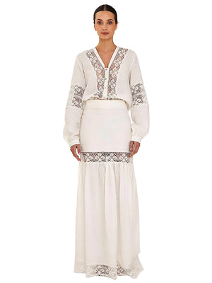 Aguaclara: Blanc-523A Mermaid Skirt (BLANC-523A)
