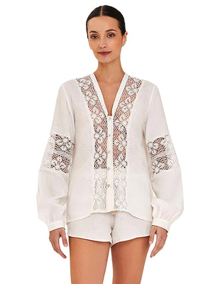 Aguaclara: Blanc-436 Blouse (BLANC-436)