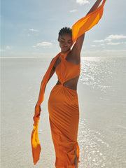 Baobab: Ribera Maxi Dress (RIBED-AMBE)