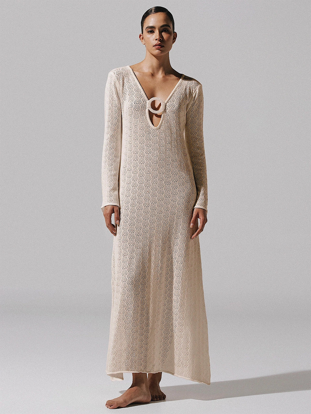 baobab long sleeve dress Moon Maxi Cover-Up Vintage House Dress 1930s Designed with a side Size:5X - 36/37 YGroup_cali_doublecloth_short