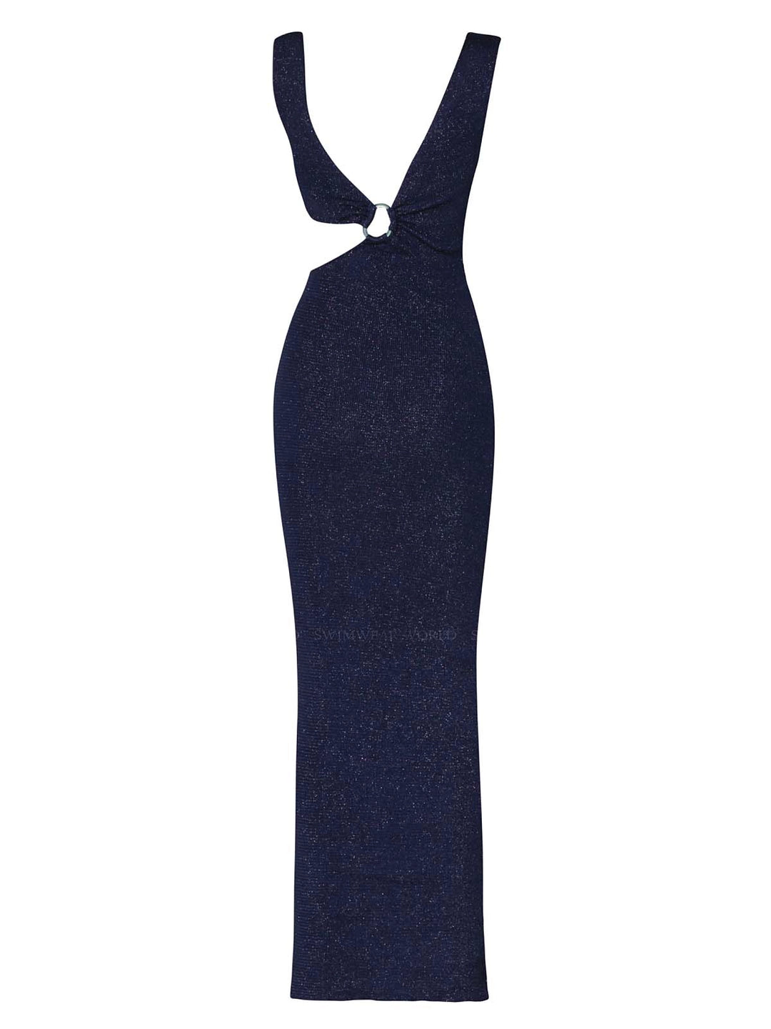 【海外限定】GinaBacconi ワンピース☆Blue Brooke Stripe Dress DenimÂ V Neck Knee Length One Piece Dress - The Kaftan Company