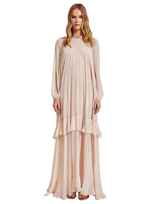 Lilamie Seville Relaxed Fit Long Sleeve Dress in Pink (L24-SEVDR-PNK-OS)