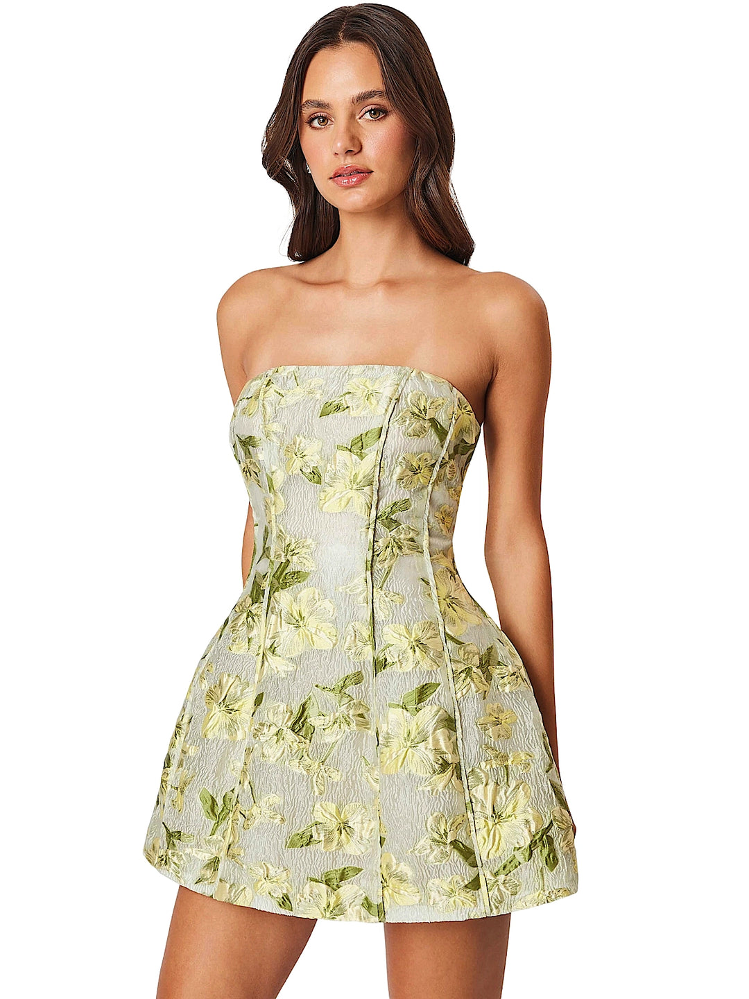 omr x elliatt green strapless darner dress Elliatt: SID-PA1299K Black Lace Nude Tulle Size:US 18 / UK 22 / DE 50 / EU 50