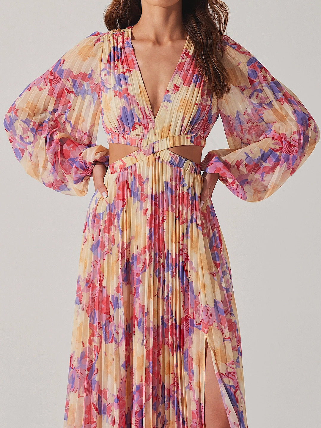 revery floral long sleeve maxi dress Astr the Label: Revery Dress
