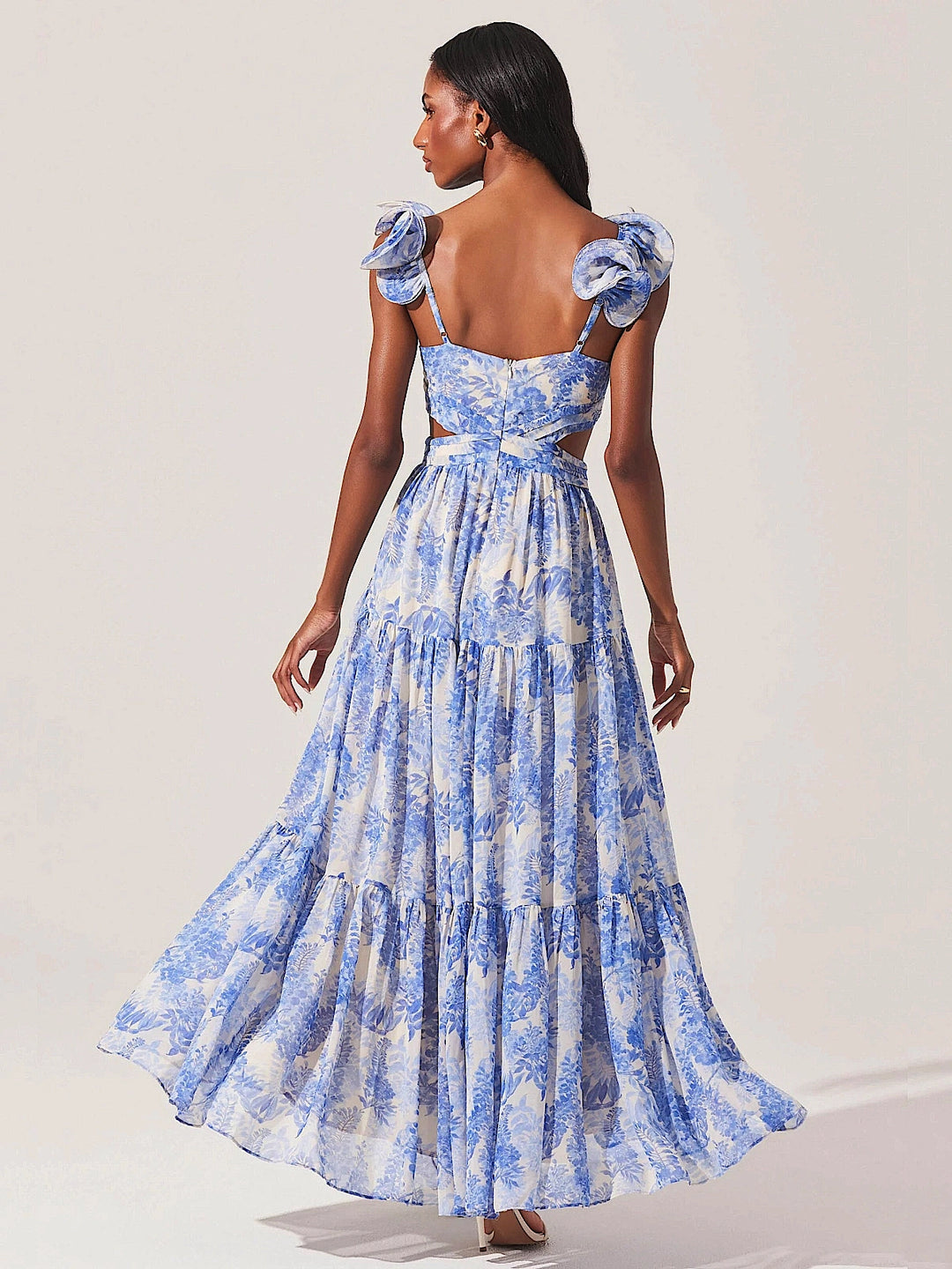 astr the label dresses Ilaria Floral Jacquard Midi Dress