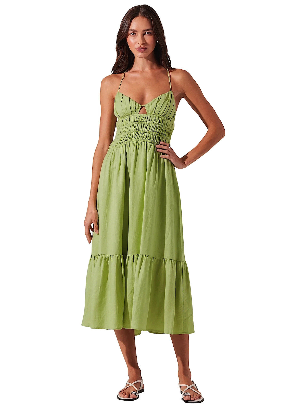 Astr the Label: Eleni Dress (ACDR102725-GRN)