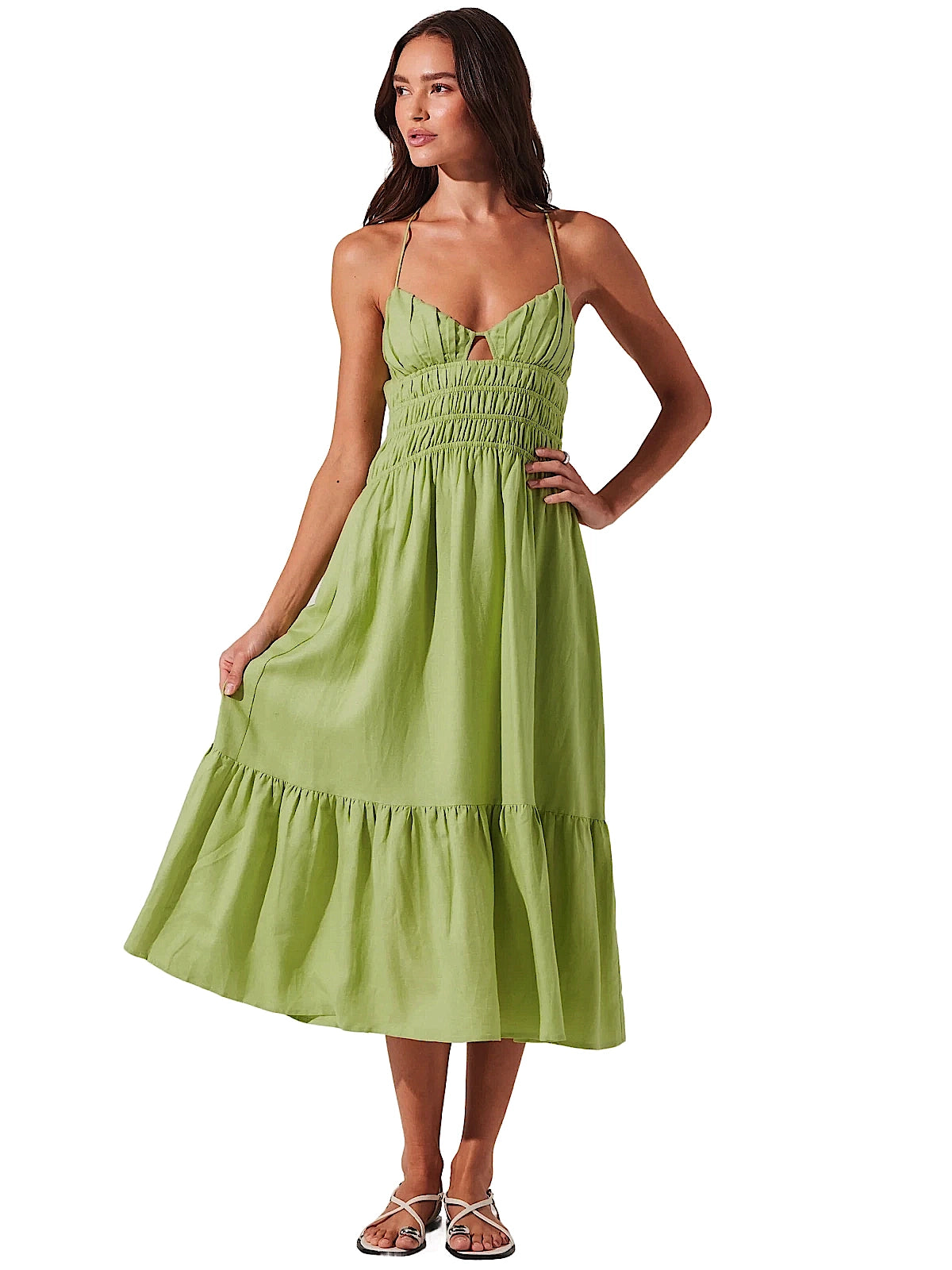 Astr the Label: Eleni Dress (ACDR102725-GRN)
