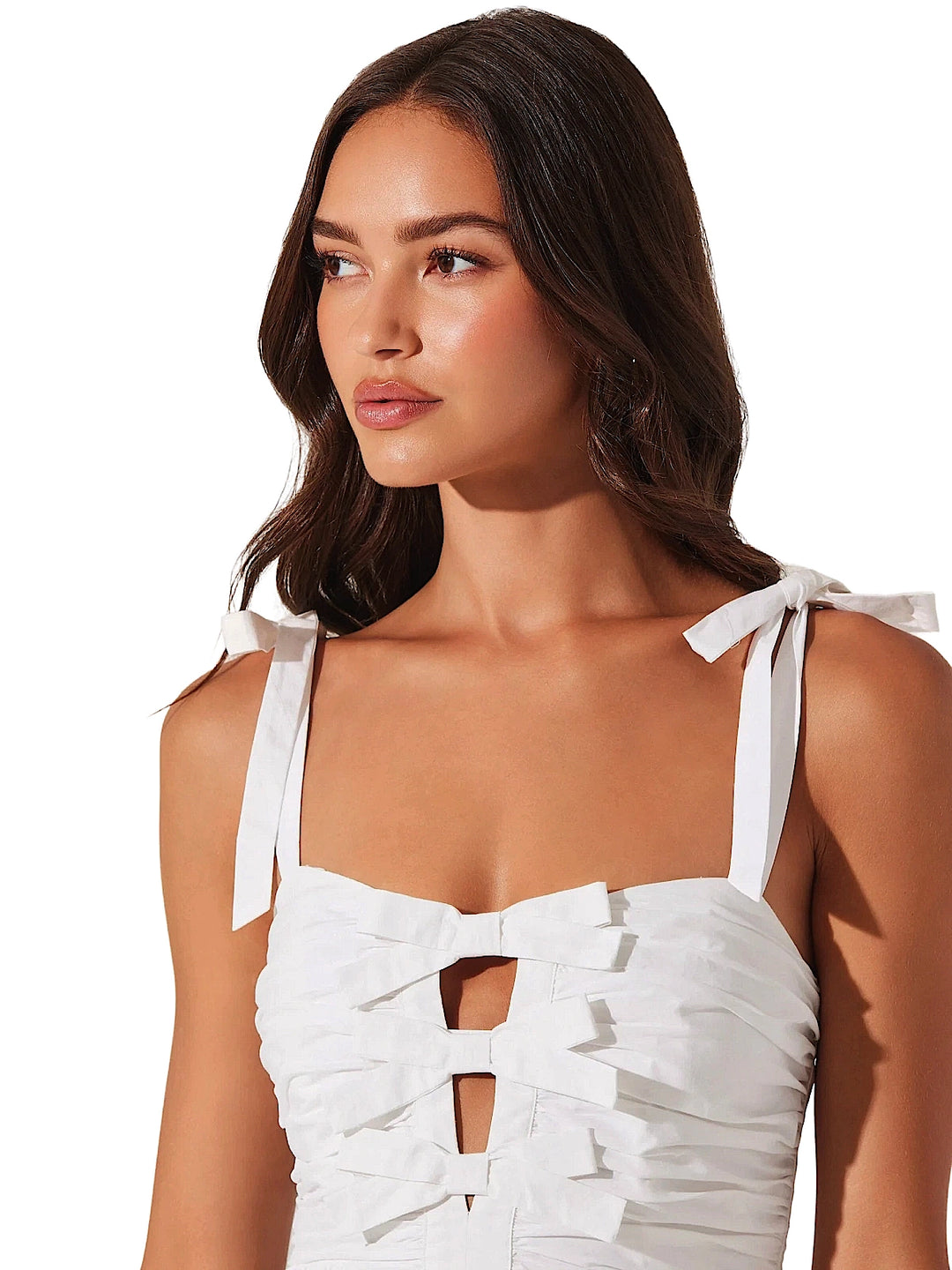 astr the label women's helia cotton midi dress ASTR the Label Helia Dress in White