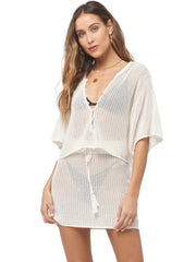 L Space: Coast is Clear Blouse-Coast is Clear Skirt (COATP22-CRM-COASK22-CRM)