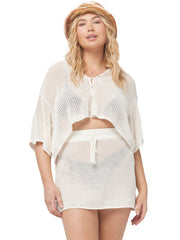 L Space: Coast is Clear Blouse-Coast is Clear Skirt (COATP22-CRM-COASK22-CRM)