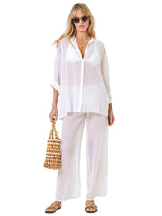 L Space: Catalina Shirt-Catalina Pant (CATTP22-WHT-CATPA22-WHT)