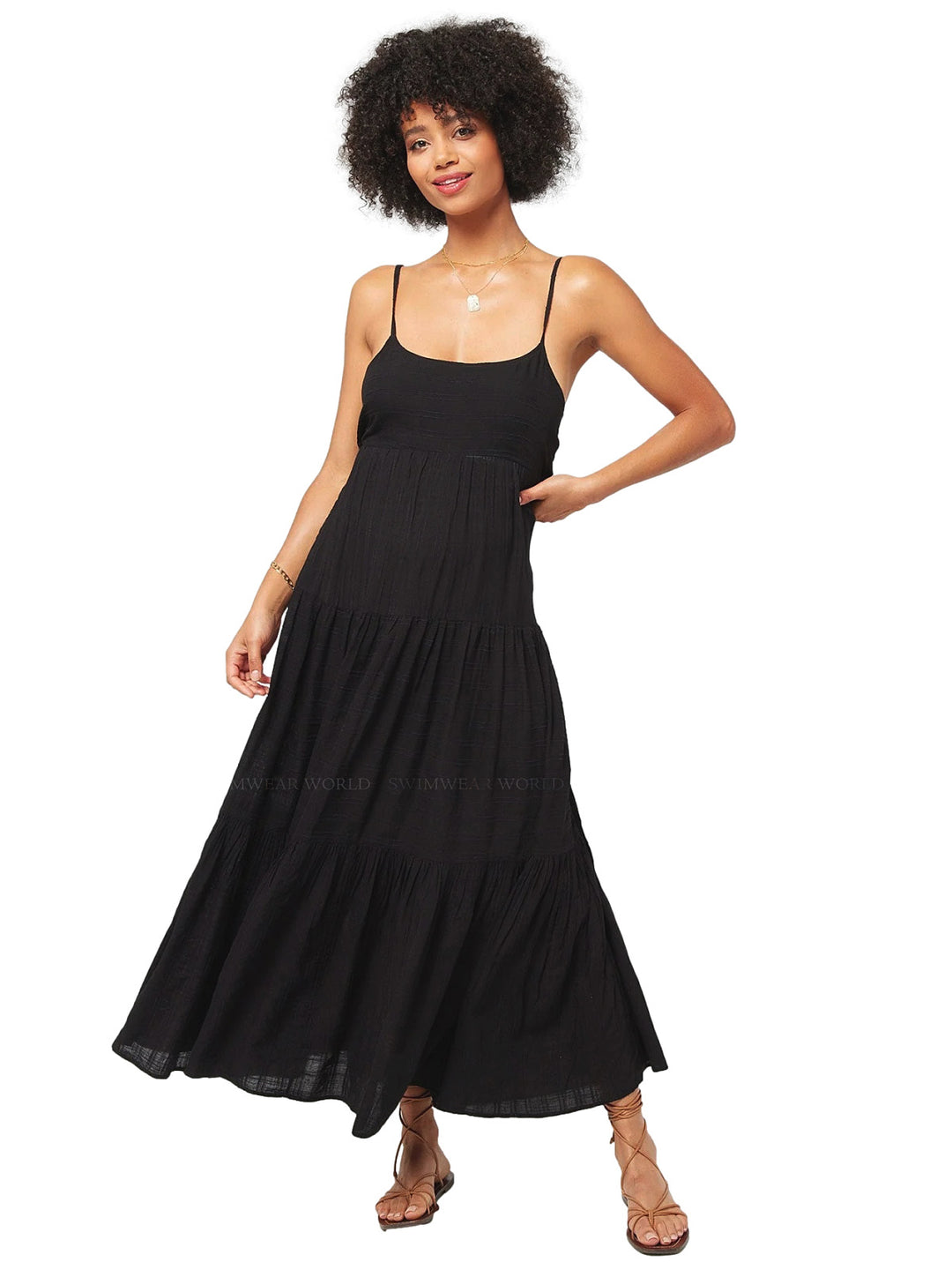L Space: Santorini Dress (SNTDR21-BLK) – Swimwear World