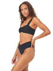 L Space: Marlee-Bardot Bikini (OGMLT23-BLK-OGBDC23-BLK)