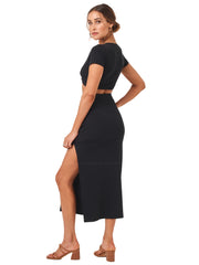 L Space: Isla-Isla Skirt (ISLTP23-BLK-ISLSK23-BLK)