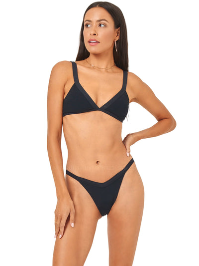 L Space: Farrah-Winona Bikini (RHFAT18-BLK-RHWIC24-BLK)