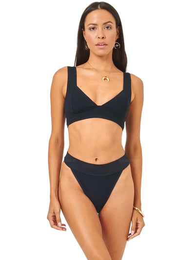 L Space: Hailey-Lola Bikini (RHHIT24-BLK-RHLOB24-BLK)