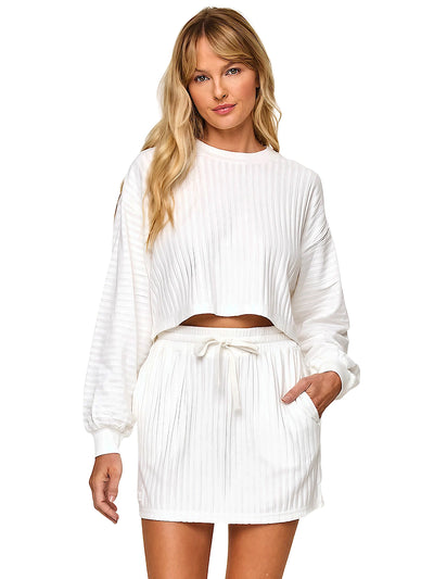 L Space: Half Court Pullover (AHACPO23-WHT)