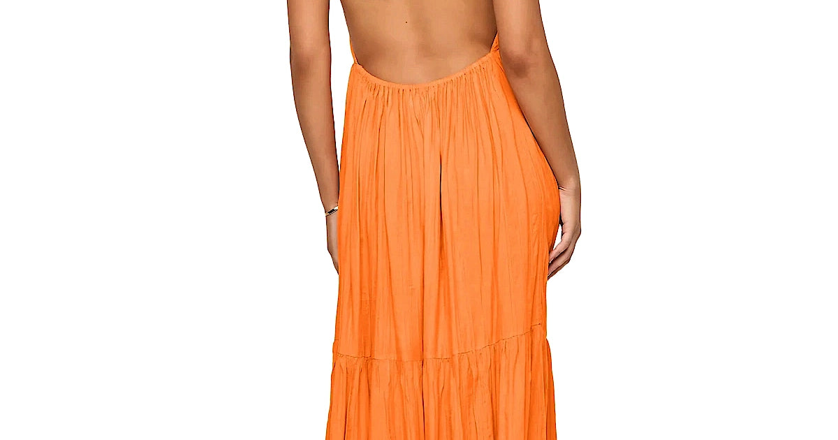 L Space: Soller Maxi Dress (SOLDR25-CMN) – Swimwear World