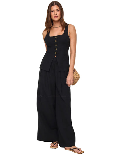 L Space: Sofie Vest-Palma Pant (SOFTP25-BLK-PALPA26-BLK)