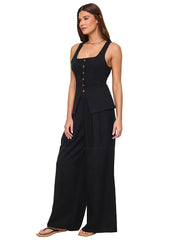 L Space: Sofie Vest-Palma Pant (SOFTP25-BLK-PALPA26-BLK)