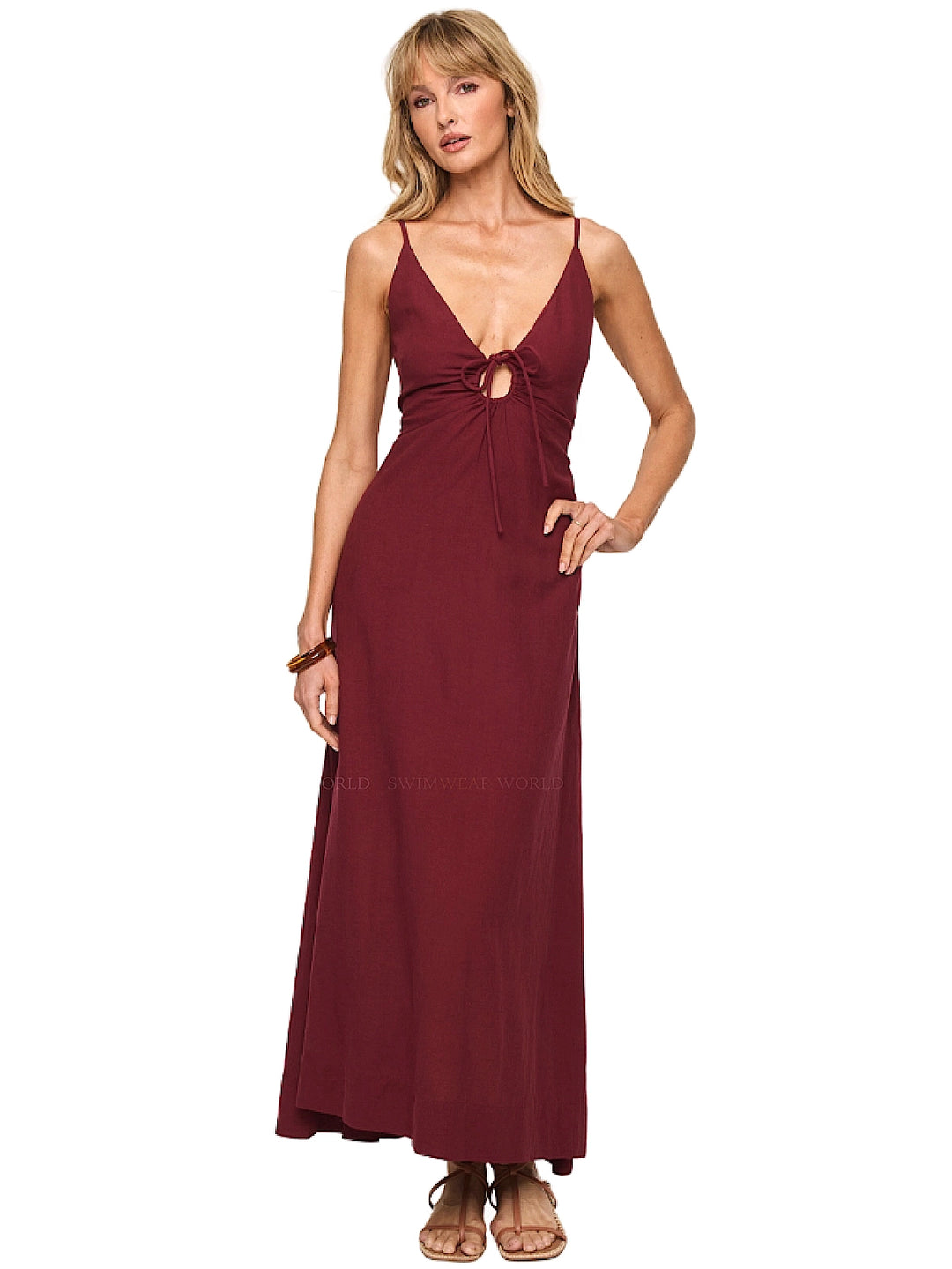 LSPACE Mabel Maxi Dress in Burgundy