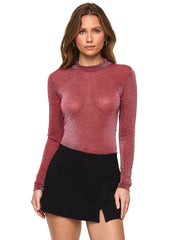 L Space: Shimmer Long Sleeve Top (SHMTP25-SNG)