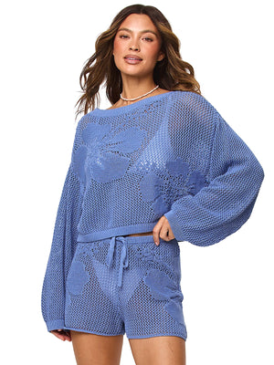 L Space: Island Time Sweater-Island Time Short (APTP0248-CHAM-APBM0247-CHAM)