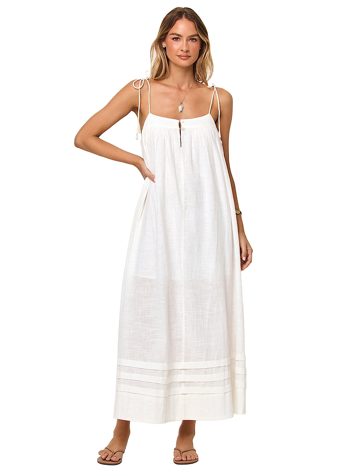 L Space: Sunset Stroll Maxi Dress (APDR0239-CRM)