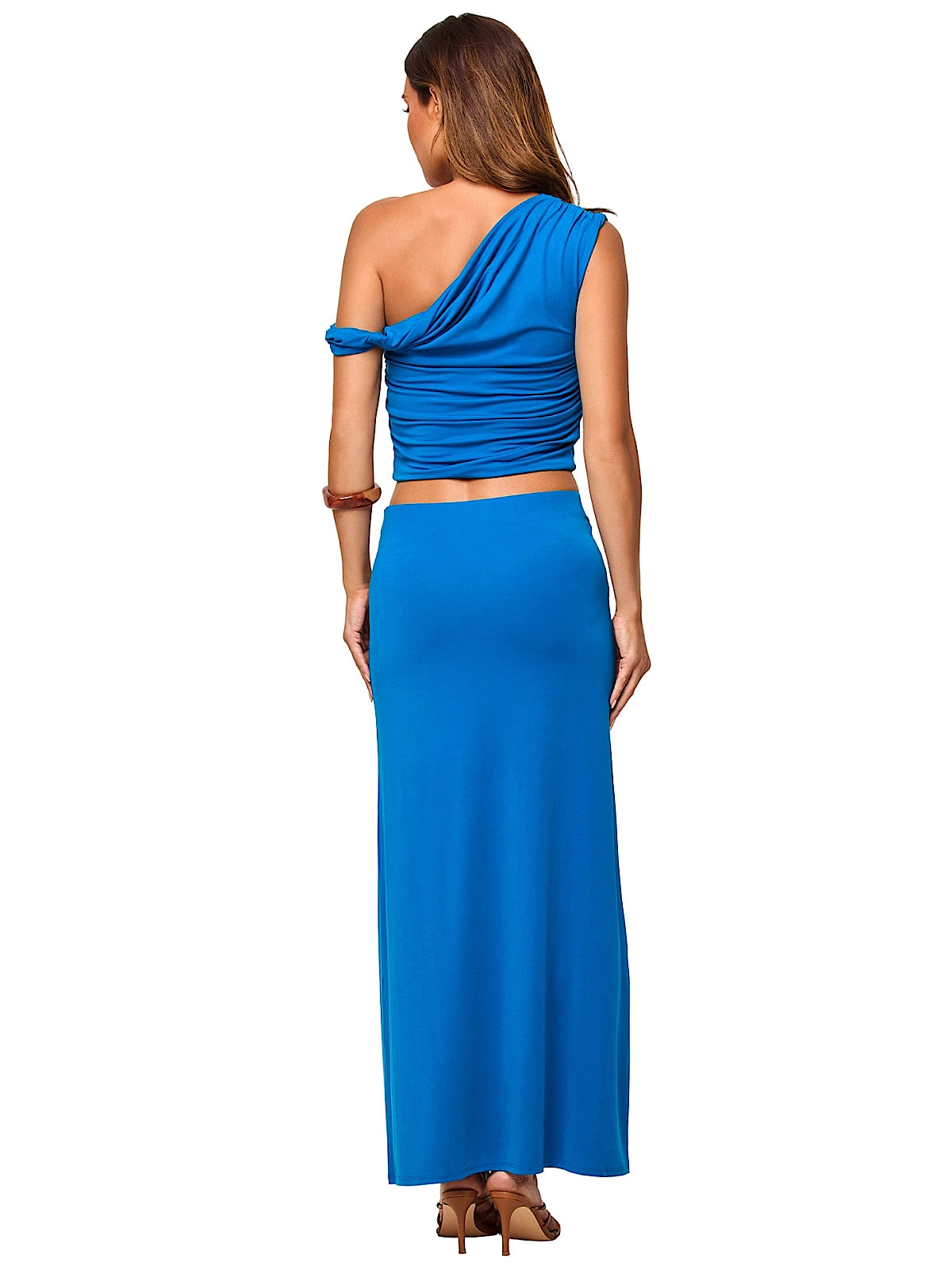 L Space Moonlit-Moonlit Skirt in Indigo Chambray (APTP0405-ABY-APBM0404-ABY)