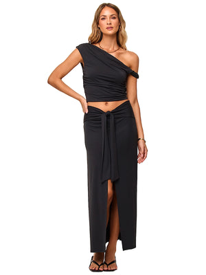 L Space Moonlit-Moonlit Skirt in Black (APTP0405-BLK-APBM0404-BLK)