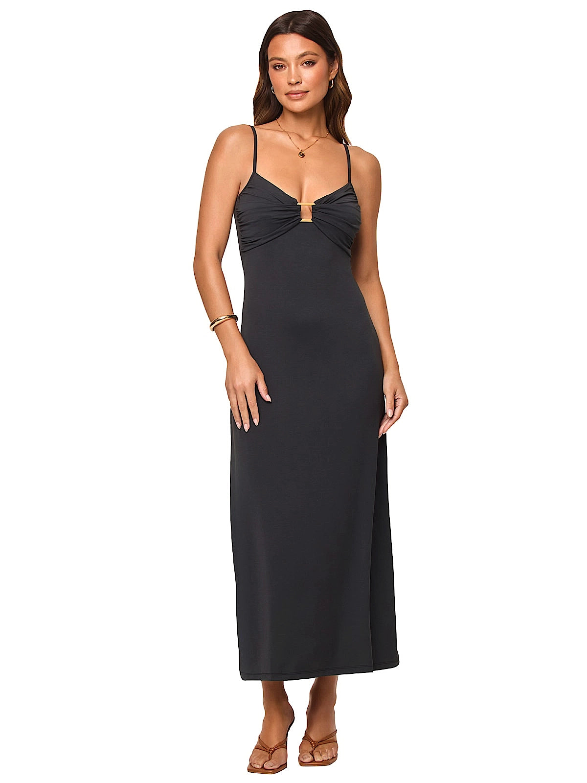 L Space Freya Maxi Dress in Black (APDR0419-BLK)