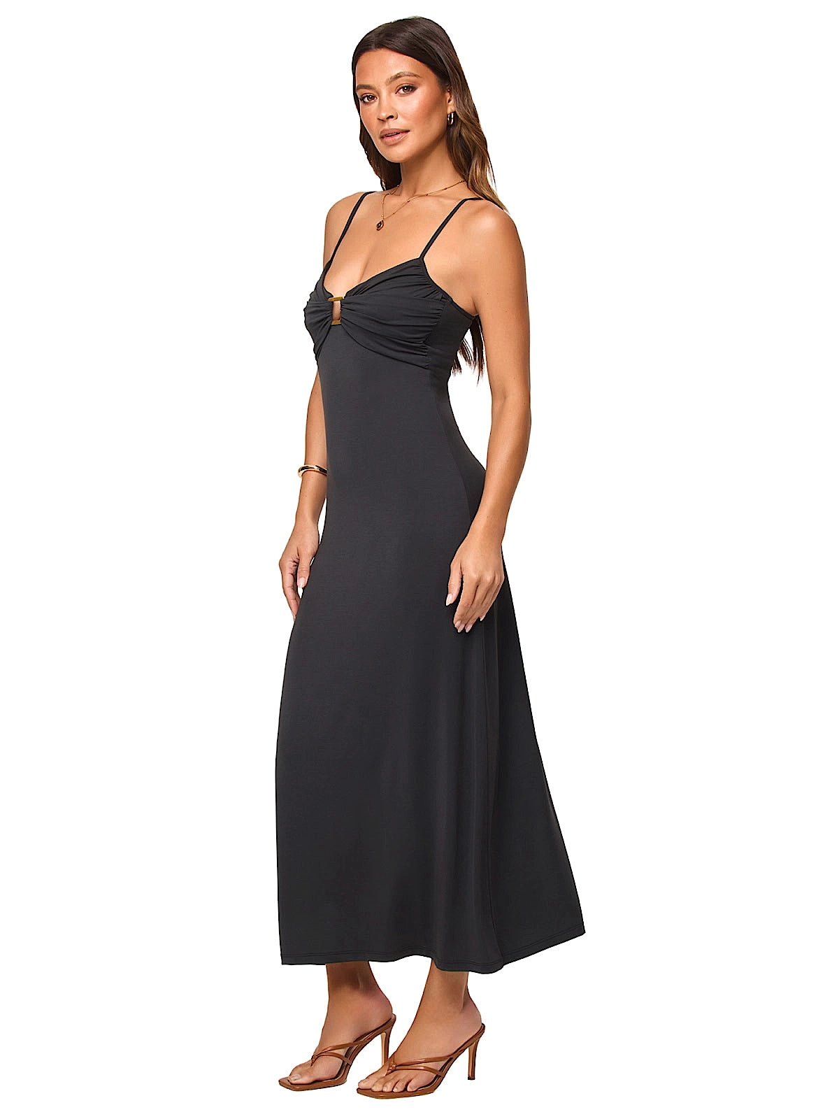 L Space Freya Maxi Dress in Black (APDR0419-BLK)