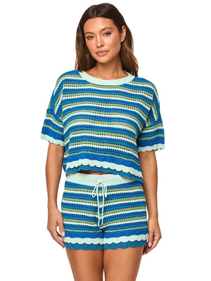 L Space Seas The Day-Seas The Day Short in Tropicoast Stripe (APTP0452-C159-APBM0453-C159)
