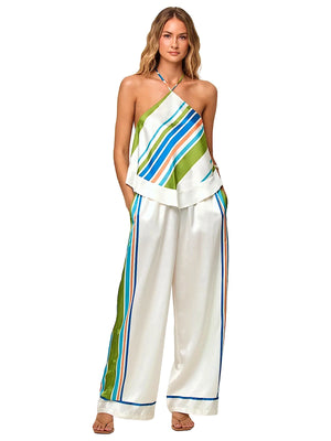 L Space Hollis-Hollis Pant in Cancan Stripe (APTP0399-P084-APBM0398-P084)