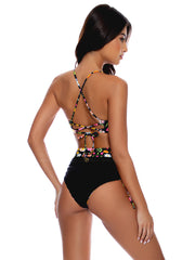 Luli Fama: Square Neck Underwire-Banded Drawstring Sides High Waist Bikini (L751E33-111-L751E08-111)