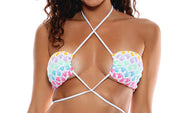 Adjustable Drawstring Bandeau-Seamless Tie Side Bikini