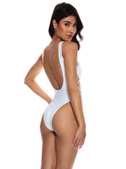 Luli Fama: Open Side One Piece Bodysuit (L706A38-002)