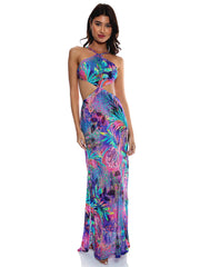 Luli Fama: Cut Out Long Dress (L766J87-111)