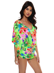 Luli Fama: Cabana V Neck Dress (L769976-111)