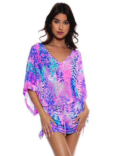 Luli Fama: Cabana V Neck Dress (L759976-30P)
