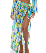 Bell Sleeve Crop-Long Wrap Skirt ::RET