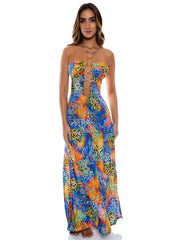 Luli Fama: Halter Ring Long Dress (L768E73-111)