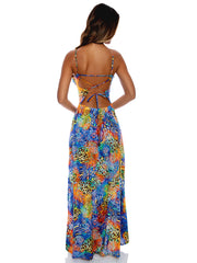 Luli Fama: Halter Ring Long Dress (L768E73-111)