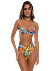 Luli Fama: Minimal Balconette-High Leg Banded Waist Bikini (L768J29-111-L768N56-111)