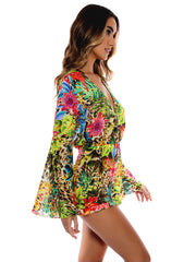 Luli Fama: Bell Sleeve Romper (L772J65-111)